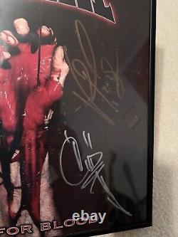 HELLYEAH BLOOD FOR BLOOD Vinyl Band SIGNED Framed RARE Vinnie Paul Chad Gray