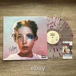 Halsey Autographed Manic Vinyl Record LP White Pink Blue Splatter Colored JSA