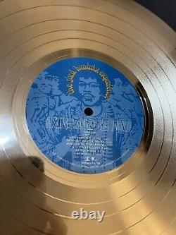 JIMI HENDRIX SIGNED PRINT VINYL 24KT GOLD LP Axis Bold As Love With COA 18x22