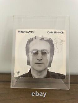 JONH LENNON /MIND GAMES/ APPLE 1868, 45rpm with Autographed Vinyl Record