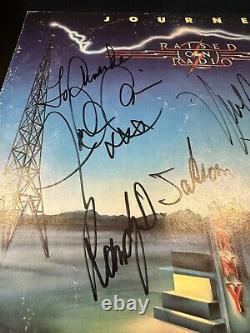 JOURNEY BAND SIGNED RAISED ON RADIO VINYL ALBUM Promo X4 AUTOGRAPHED 1986 LP