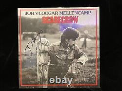 John Cougar Mellencamp Autographed Vinyl Record SCARECROW Beckett COA