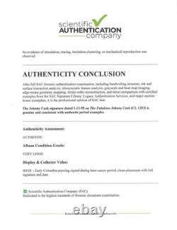 Johnny Cash Album Signed The Fabulous Johnny Cash