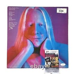 Johnny Winter Signed Vinyl Record White, Hot & Blue JSA COA Blues Guitar Legend