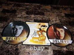 Justin Bieber Hand Signed Believe Limited Edition Tour Double Vinyl Record 1000