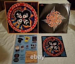 Kiss Autographed (Paul, Gene, Peter, Ace) Rock and Roll Over LP 33 RPM
