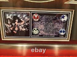 Kiss monster gold record autographed