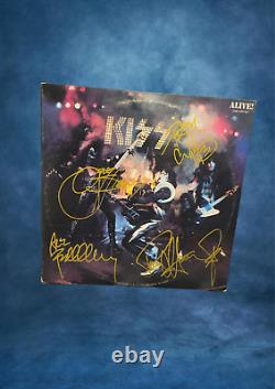 Kiss signed vinyl record Alive 4 signatures