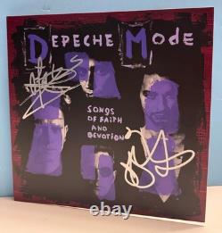 LP VINYL DEPECHE MODE SONGS OF FAITH AND DEVOTION SIGNED AUTHENTICATED wCOA