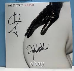LP VINYL THE STROKES IS THIS IT UK edition SIGNED AUTHENTICATED wCOA FREE SHIP