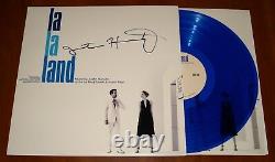 La La Land Ost Justin Hurwitz Rare Signed Lp Blue Vinyl & 7 Single Promo