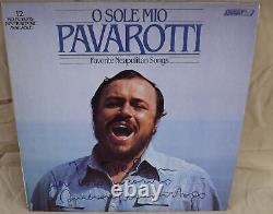 Luciano Pavarotti Signed Autographed O Sole Mio Album Vinyl LP Record Neapolitan