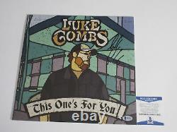 Luke Combs Signed This One's For You Vinyl Lp Record Beckett Bas Coa E82405