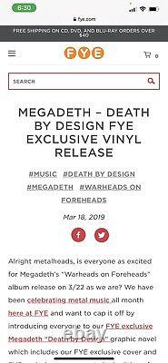 MEGADETH DEATH BY DESIGN 4xLP Box Set Vinyl & Book NEW Dave Mustaine Autograph