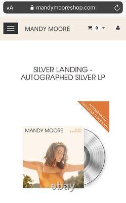 Mandy Moore Silver Landing LP Silver Vinyl Signed Autographed JSA COA
