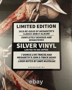 Megadeth Killing Is My Business 2xLP on Silver Vinyl, Signed by Dave Mustaine