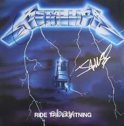 Metallica Autographed Ride The Lightning Vinyl James Hetfield Lars Ulrich