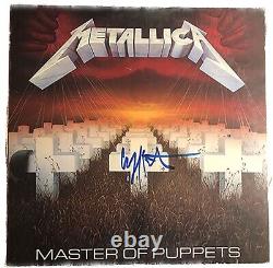 Metallica Master of Puppets Autographed Record (Cliff signed front cross)