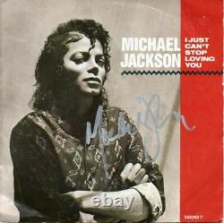Michael Jackson Autographed 7in Vinyl I Just Can't Stop Loving You
