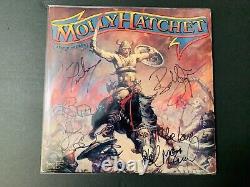 Molly Hatchet AUTOGRAPHED SIGNED Vinyl LP SET LOT OF 3 EPIC PROMO RECORDS VG+/NM