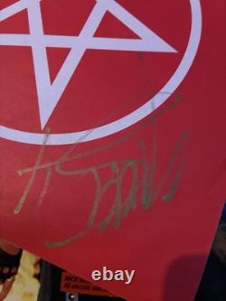 Mötley Crüe Shout at the Devil LP 1983 Autographed by 4. + Sixx Sig Sleeve & Stub