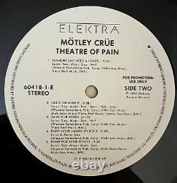 Motley Crue Theater Of Pain Autographed Authentic White Label Promo LP