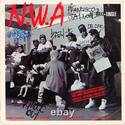 N. W. A Signed Gangsta Gangsta 12-Inch Maxi Single Record with Eazy-E (JSA)