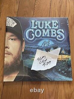 New LUKE COMBS SIGNED VINYL GETTIN' OLD AUTOGRAPHED EXCLUSIVE SLIPMAT In Hand