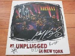 Nirvana Signed White Vinyl Lp By 5 Coa + Proof! Dave Grohl Krist Novoselic Foos