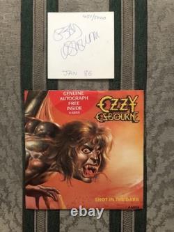 OZZY OSBOURNE Ltd Autographed 451/5000 Shot In The Dark/ 7 UK Vinyl Record
