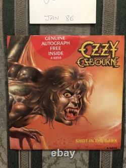 OZZY OSBOURNE Ltd Autographed 451/5000 Shot In The Dark/ 7 UK Vinyl Record