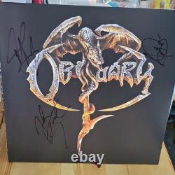 Obituary Self-Titled Black & Halloween Orange Galaxy Edition Signed Vinyl LP
