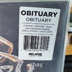 Obituary Self-Titled Black & Halloween Orange Galaxy Edition Signed Vinyl LP