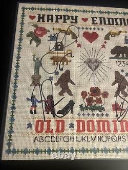 Old Dominion Autographed Happy Endings Vinyl Lp Record Trevor Brad Geoff