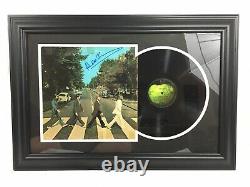 Paul McCartney Signed The Beatles Abbey Road Vintage Vinyl Framed JSA LOA