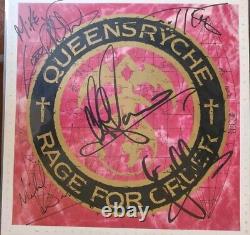 Queensryche Signed Vinyl Rage For Order Full Band Jsa Certified