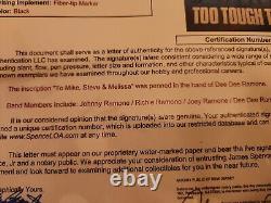 Ramones Autographed JSA certified Too Tough to Die vinyl album