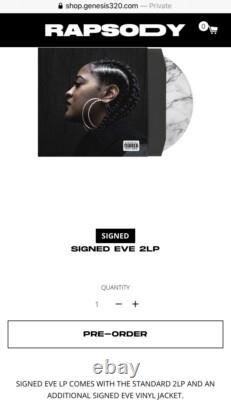 Rapsody Eve 2LP White Grey Marble Vinyl Signed Autographed JSA COA LOA