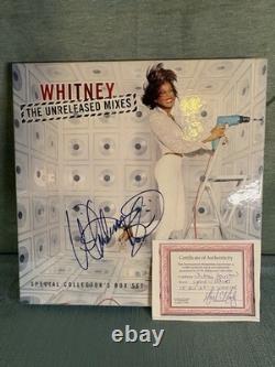 Rare! Whitney Houston Signed The Unreleased Mixes LP Records Box Set with COA OB