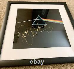 Roger Waters Signed Pink Floyd Dark Side Of The Moon Vinyl Framed Beckett LOA