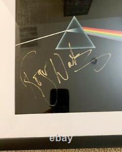 Roger Waters Signed Pink Floyd Dark Side Of The Moon Vinyl Framed Beckett LOA