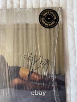 SIGNED COVER hilary duff luck. Or something TRANSLUCENT VIOLET VINYL LP