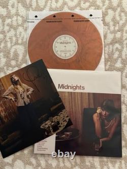 SIGNED Taylor Swift Midnights Vinyl Blood Moon Marbled