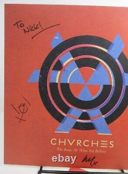 SIGNED by All 3 CHVRCHES The Bones of What You Believe Vinyl LP 180-gram 2013