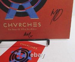 SIGNED by All 3 CHVRCHES The Bones of What You Believe Vinyl LP 180-gram 2013