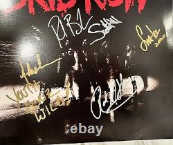 SKID ROW Original Band Signed Debut Album Red Vinyl Certificate Hologram 5 Sigs