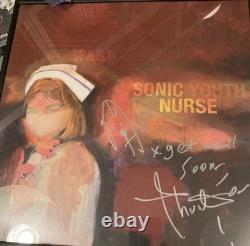 SONIC YOUTH THURSTON MOORE KIM GORDON SIGNED/FRAMED SONIC NURSE VINYL LP Cover