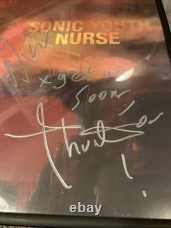 SONIC YOUTH THURSTON MOORE KIM GORDON SIGNED/FRAMED SONIC NURSE VINYL LP Cover