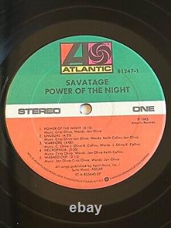 Savatage 1985 Power of the Night Vinyl LP Record Fully Signed by ALL Autographed