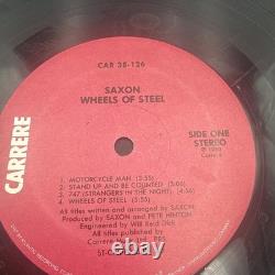 Saxon Wheels Of Steel Vinyl Autographed/Signed Biff Byford +4